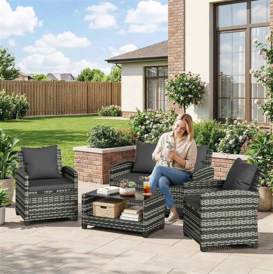 Brand new 4pc patio conversation set. In boxes. Unassembled. - photo 2