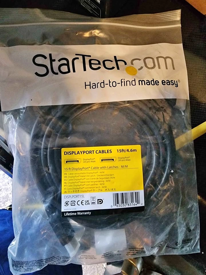 15 feet display port cable