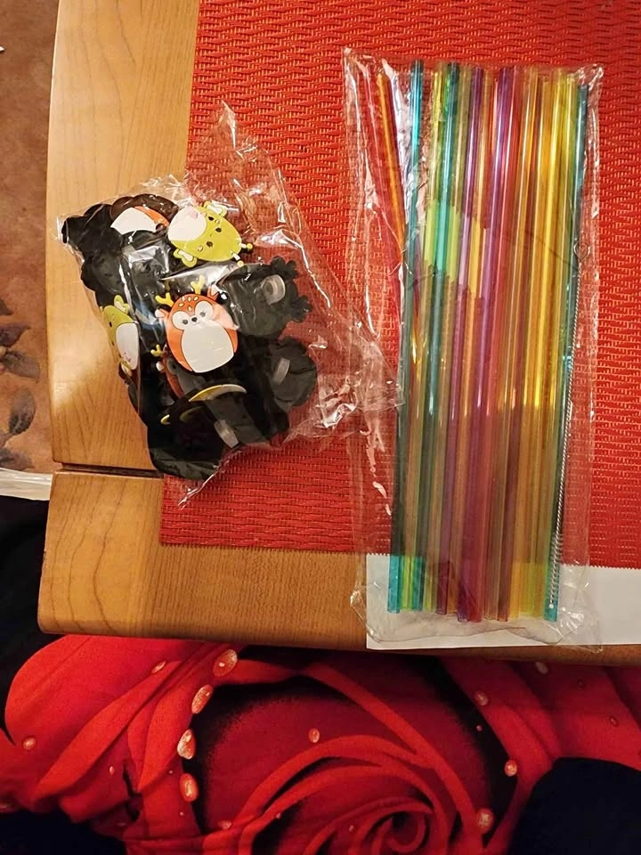 Squishmallow reusable straws