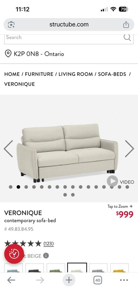 Structube Sofa Bed - photo 4