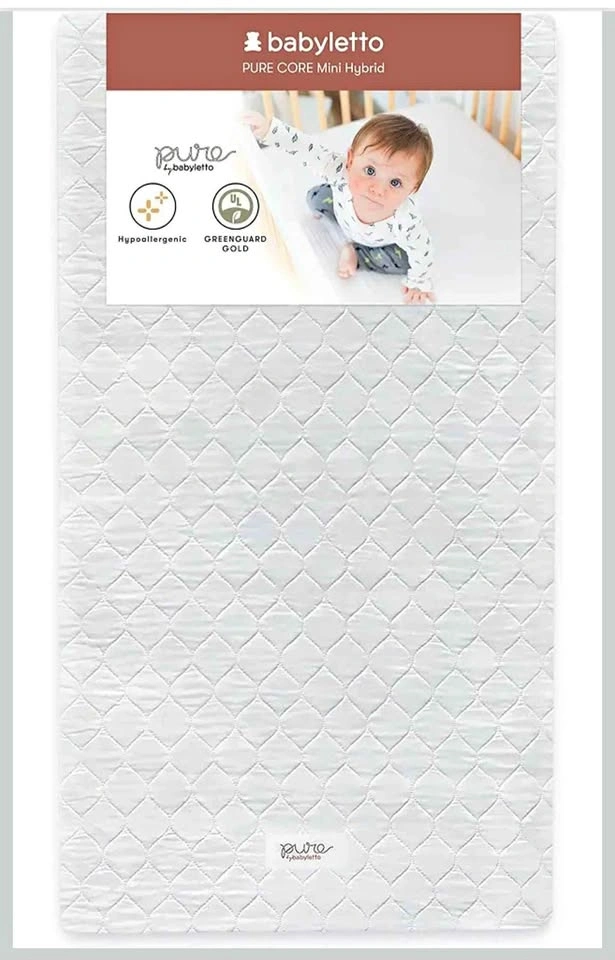 Babyletto Pure Core Mini Crib Mattress, Waterproof, Greenguard