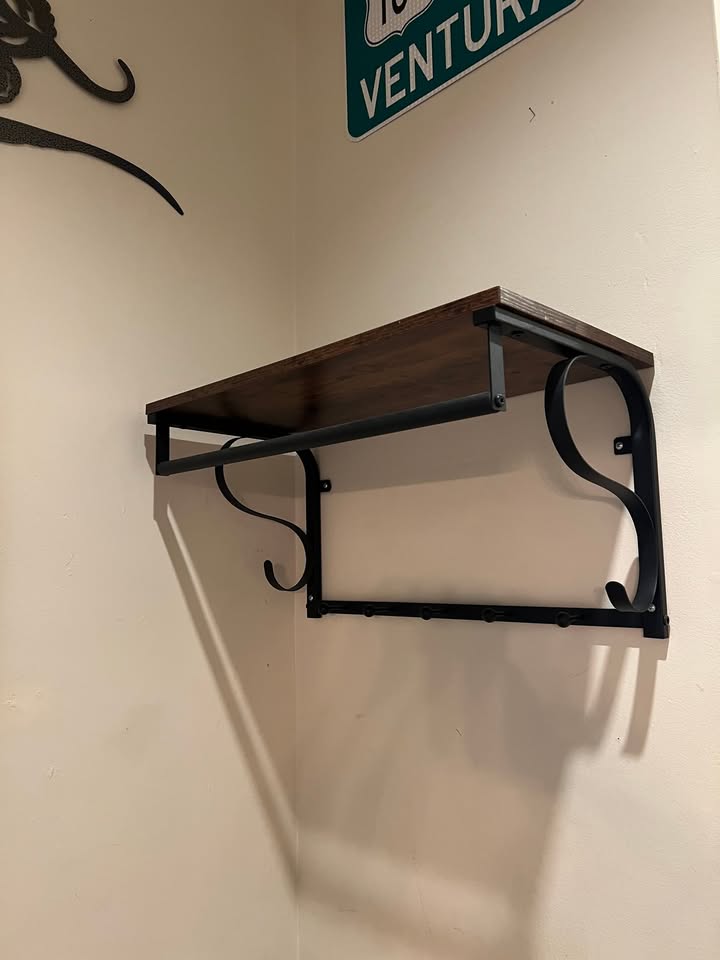 Wall-Mounted Coat Rack with Shelf – Sturdy & Space-Saving - photo 4