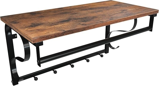 Wall-Mounted Coat Rack with Shelf – Sturdy & Space-Saving - photo 5