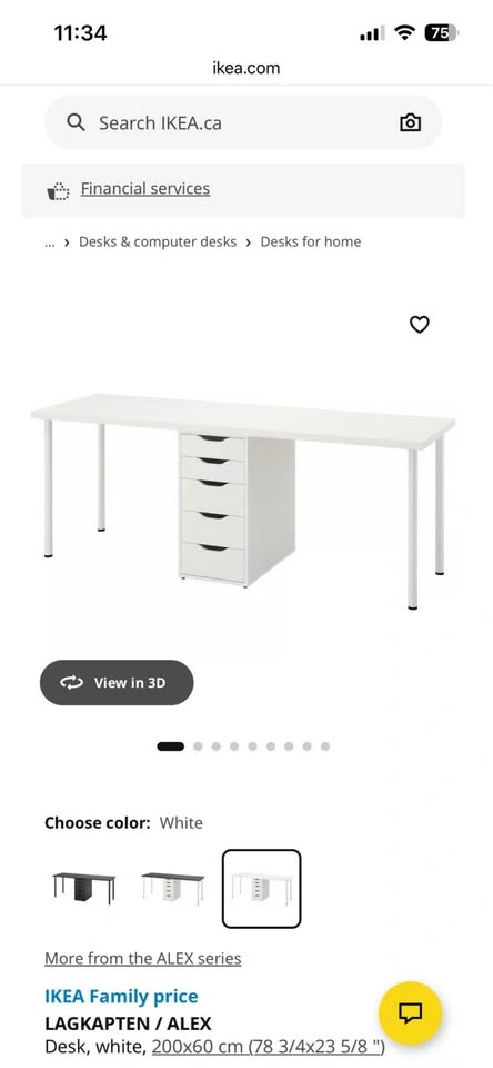 Ikea desk combination