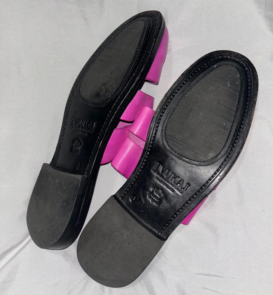 TVUKAJ Hot Pink Leather Slide Sandals Made in Mexico - SZ 8 - photo 3