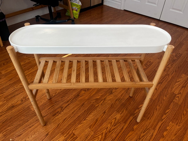 IKEA SATSUMAS plant stand (bamboo/white)