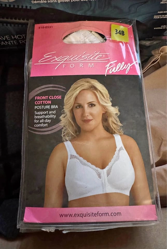 Front Close Cotton Posture Bra with Lace
