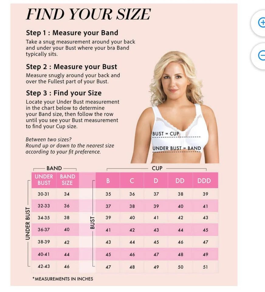Front Close Cotton Posture Bra with Lace - photo 2