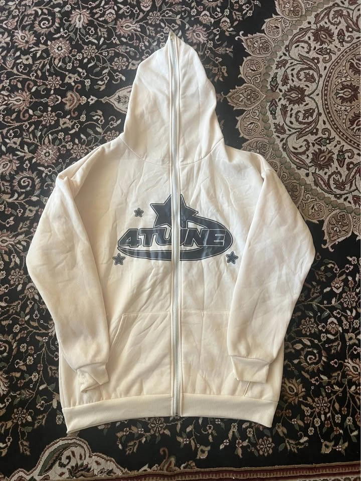 4Tune Cream Zip-Up Hoodie - Size L