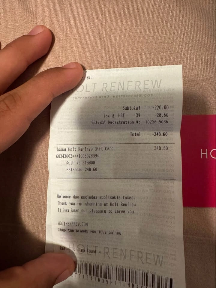 Holts Renfrew Gift Card – $248 Value - photo 2