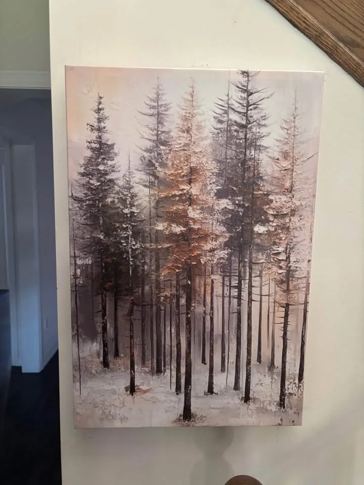 Rustic Evergreen Canvas Wall Art-Ready To Hang image indicator(5)