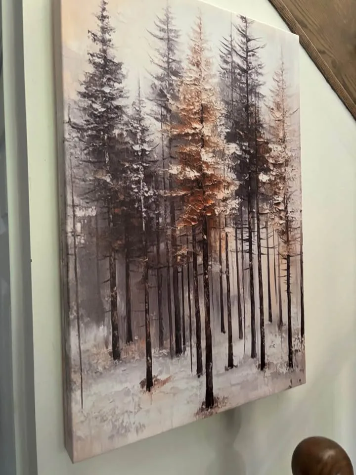 Rustic Evergreen Canvas Wall Art-Ready To Hang image indicator(6)