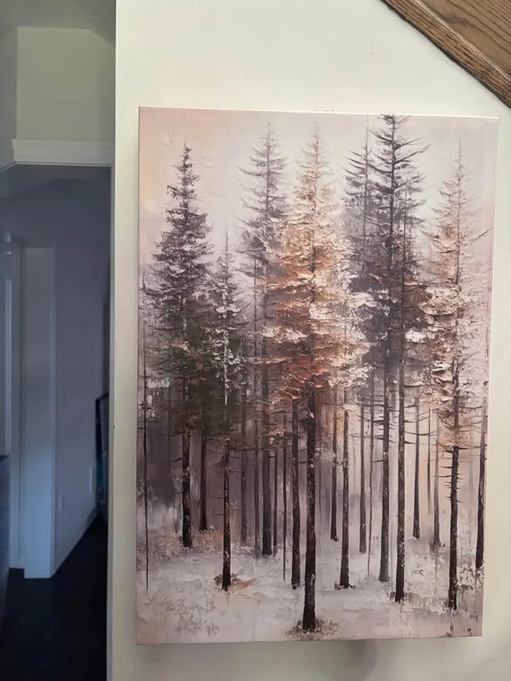 Rustic Evergreen Canvas Wall Art-Ready To Hang image indicator(8)