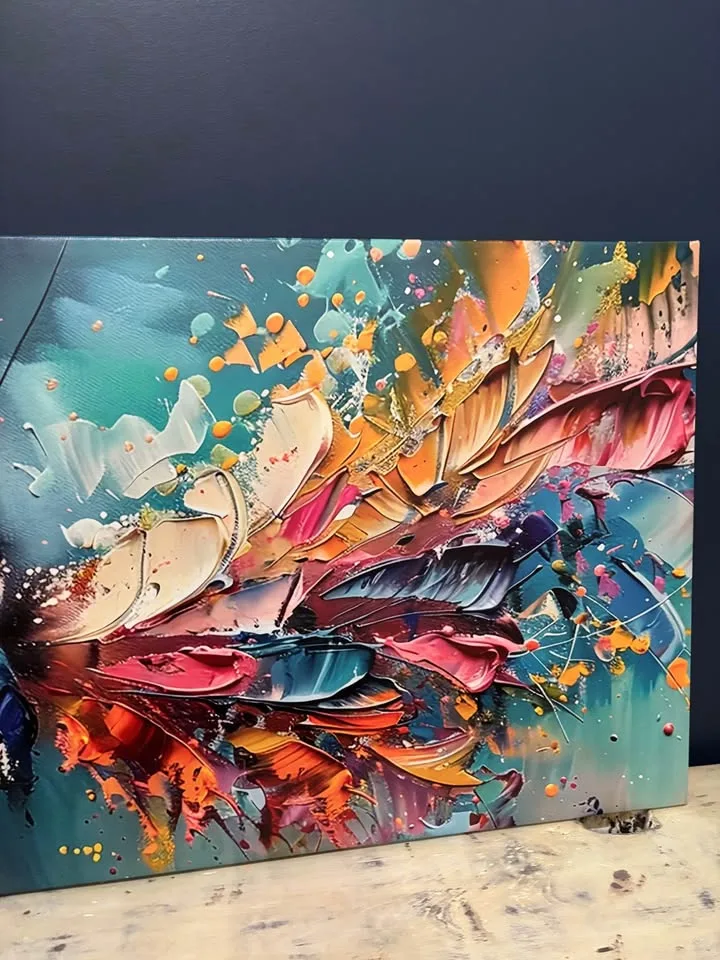 Colourful Abstract Butterfly Canvas Wall Art Ready To Hang image indicator(5)