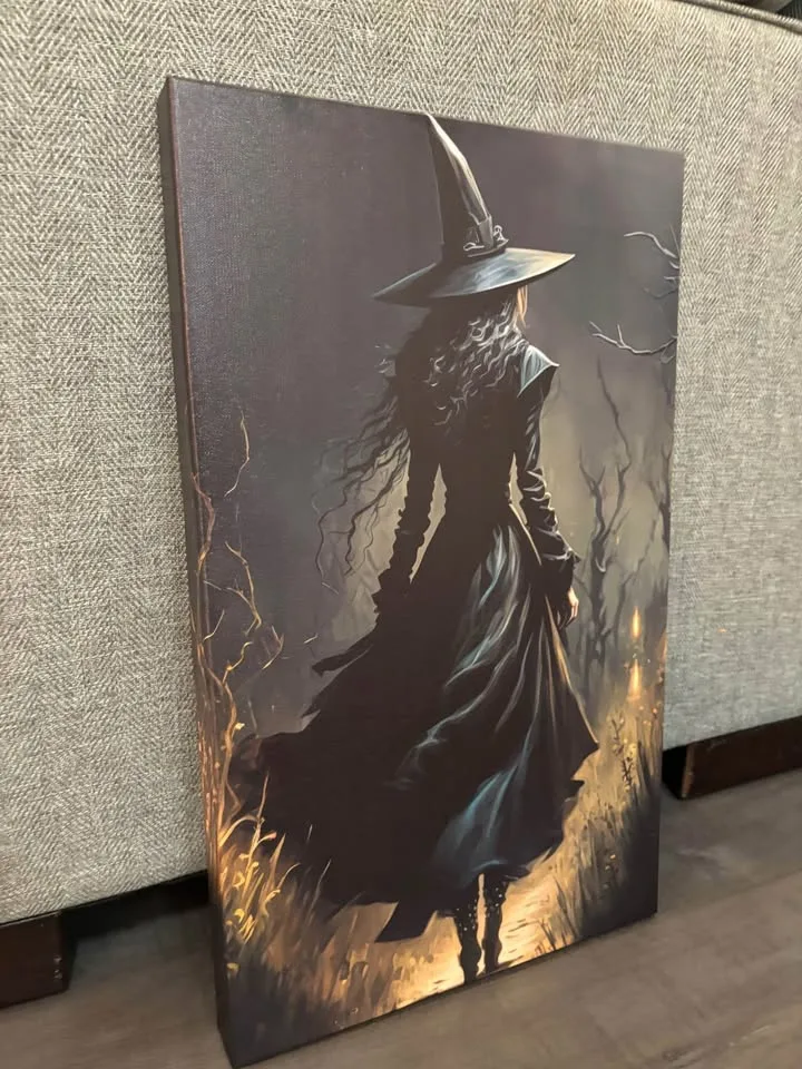 Halloween Witch Canvas Wall Art-Ready To Hang image indicator(2)