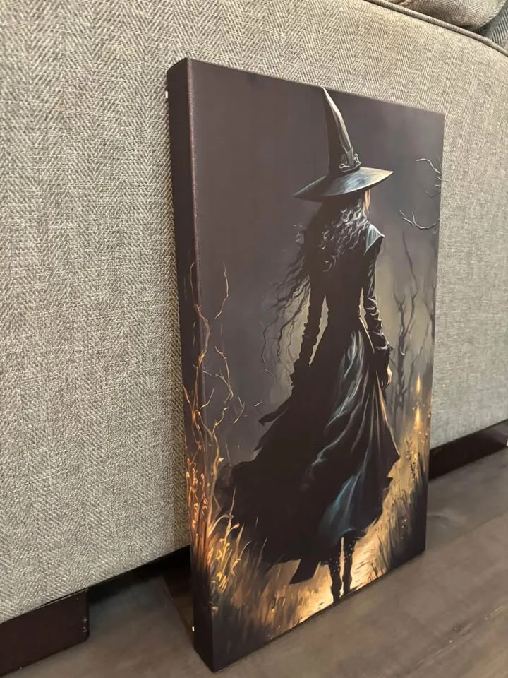 Halloween Witch Canvas Wall Art-Ready To Hang image indicator(4)