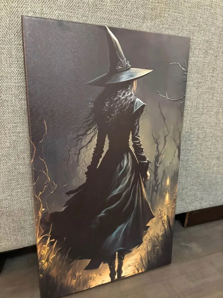Halloween Witch Canvas Wall Art-Ready To Hang image indicator(7)