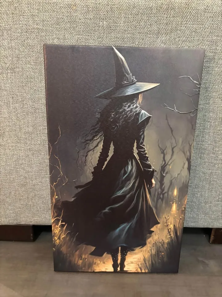 Halloween Witch Canvas Wall Art-Ready To Hang image indicator(8)