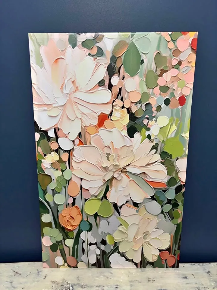 Bohemian Floral Canvas Wall Art thumbnail
