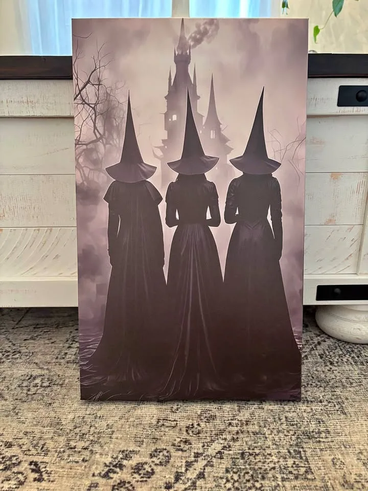 Amazing Three Witches Canvas Wall Art-Ready To Hang thumbnail