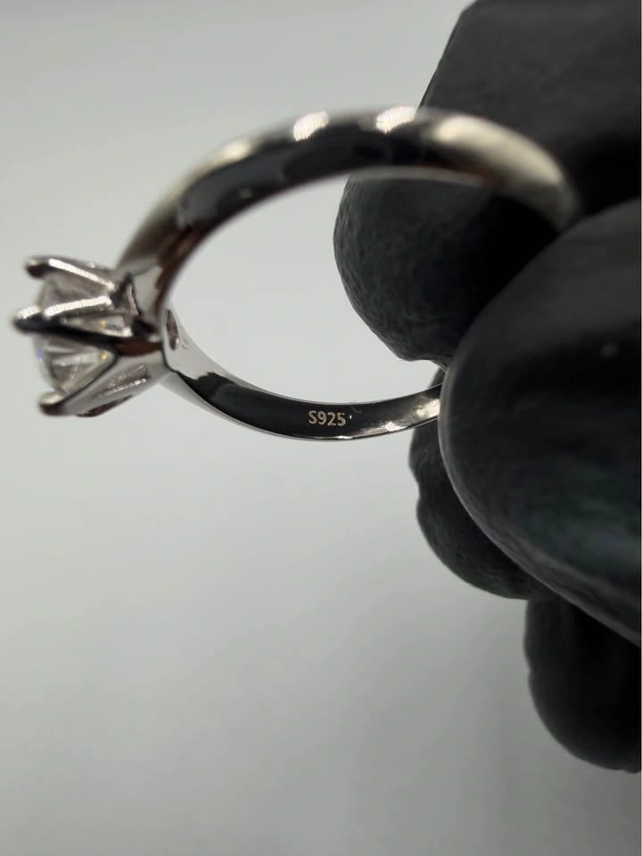 VVS1 Lab Grown Diamond Ring In 925 Sterling Silver - photo 5