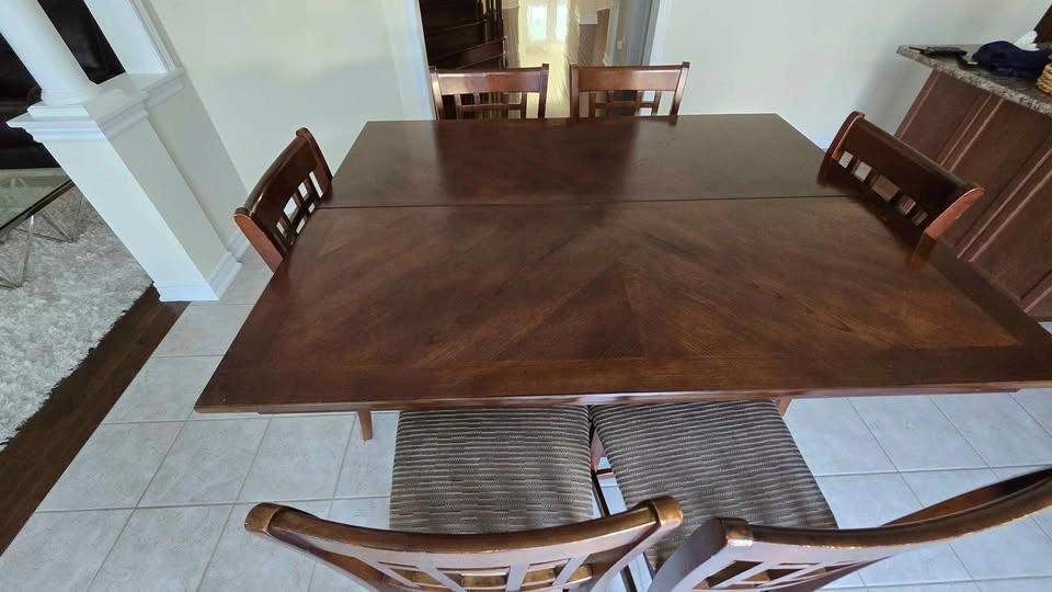 Counter Height Dining Table with 8 Chairs and Storage Base - photo 2