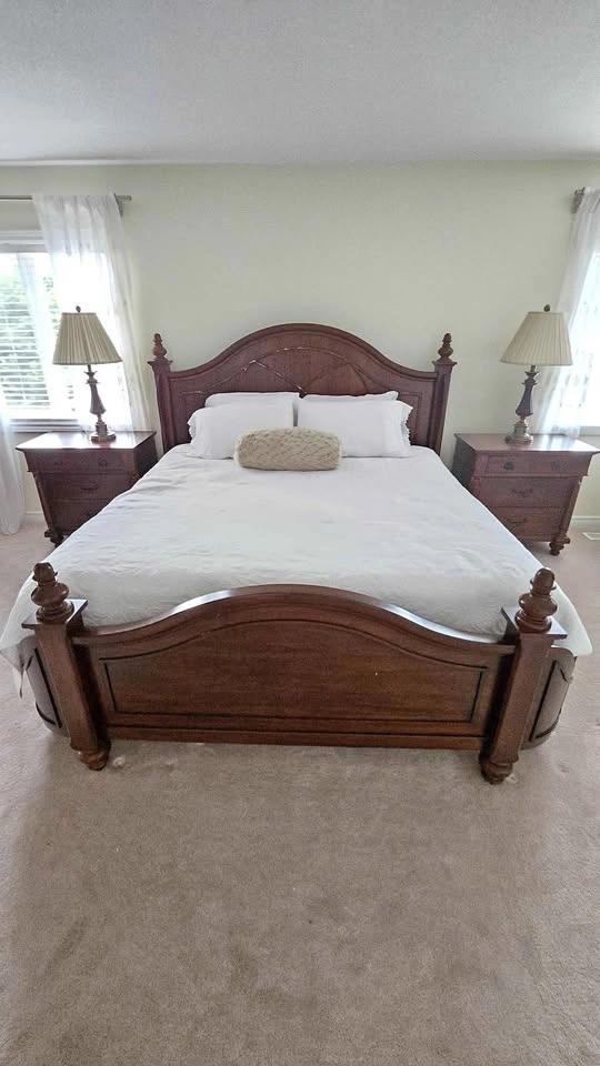 King Size Wooden Sleigh Bed Frame
