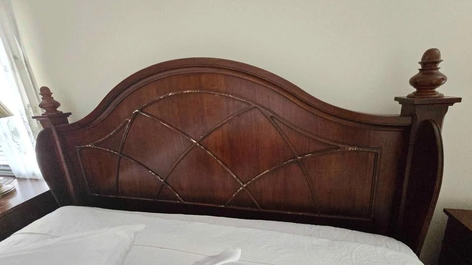 King Size Wooden Sleigh Bed Frame - photo 3
