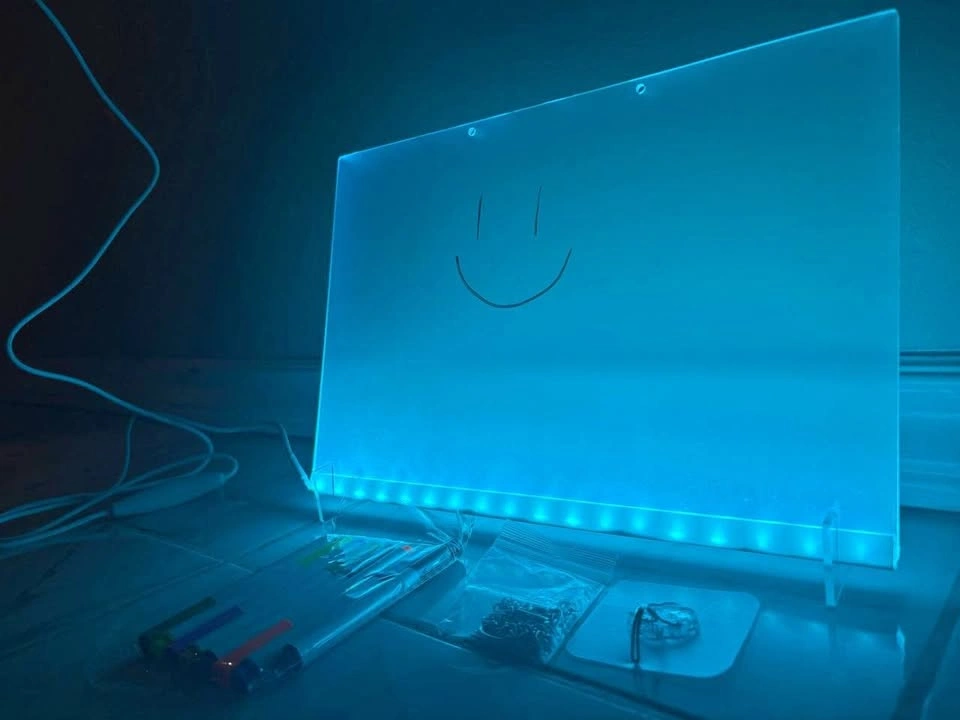 LED Acrylic Light-Up Message Board - New, USB Powered
