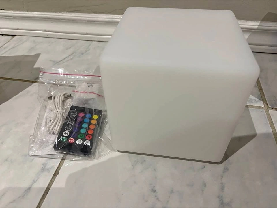 RGB LED Cube Mood Lamp with Remote - New