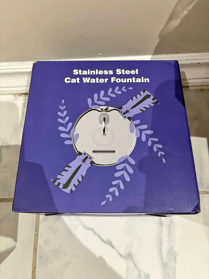 Stainless Steel Cat Water Fountain 2.2L - New
