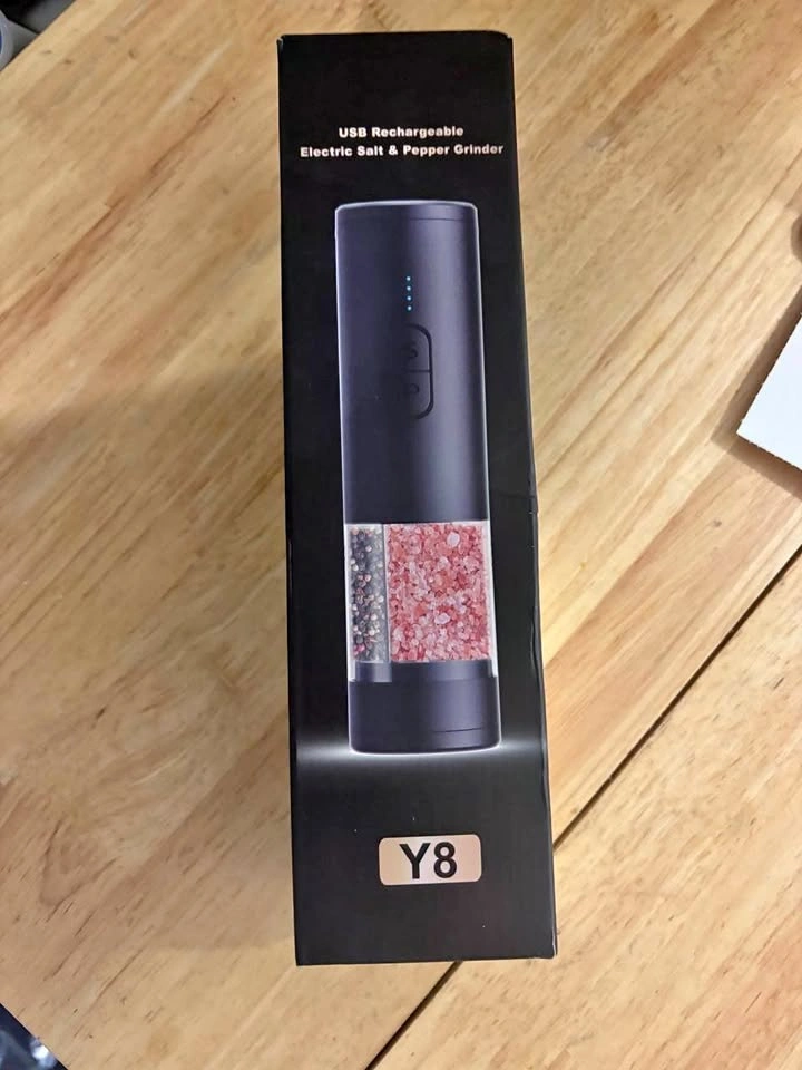 USB Rechargeable Electric Salt & Pepper Grinder - New