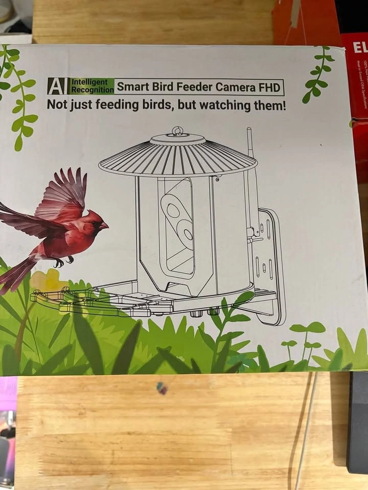 AI Smart Bird Feeder Camera - 1080P, Solar, Brand New
