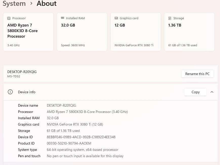 Gaming PC RTX 3080 Ti FE | Ryzen 7 5800X3D | 32GB | 1.5TB SSD - photo 2
