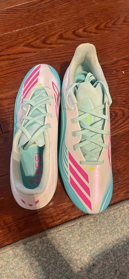 adidas F50 Messi Elite FG Soccer Cleats - Flash Aqua/Lucid Pink