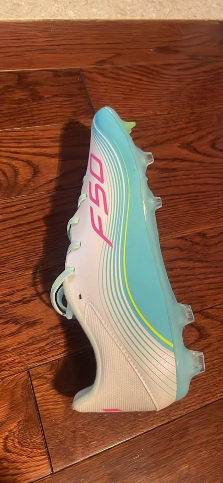 adidas F50 Messi Elite FG Soccer Cleats - Flash Aqua/Lucid Pink - photo 2