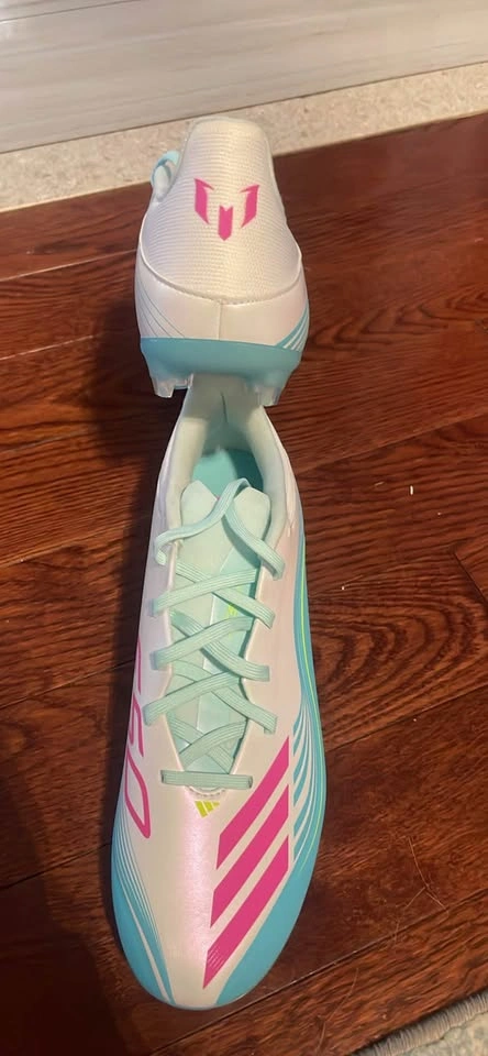 adidas F50 Messi Elite FG Soccer Cleats - Flash Aqua/Lucid Pink - photo 3