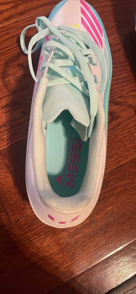 adidas F50 Messi Elite FG Soccer Cleats - Flash Aqua/Lucid Pink - photo 4
