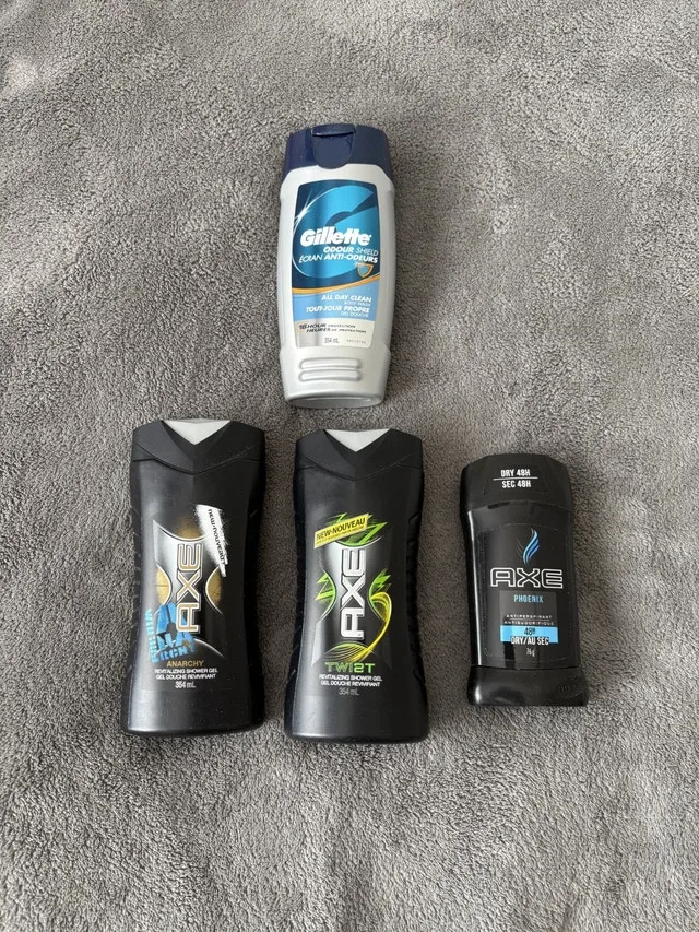 Axe & Gilette Body Wash plus Deodorant