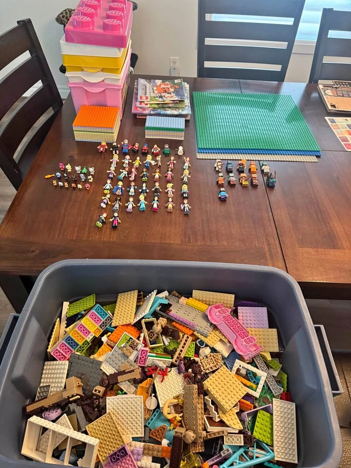 Bin of lego and more