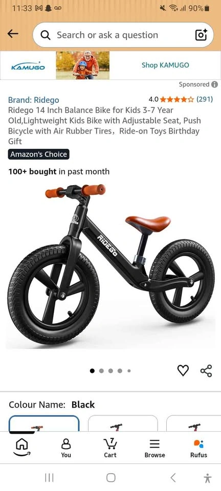 NEW Ridego 14" Balance Bike – Never Used - photo 2