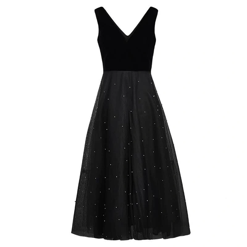 New Black Velvet Midi Dress - photo 3