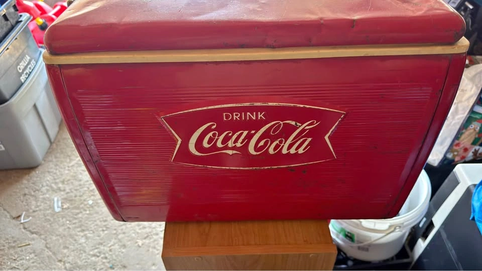 Vintage Coca-Cola Metal Picnic Cooler