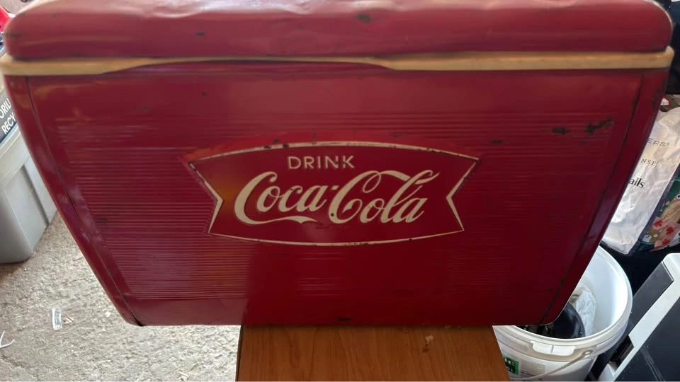 Vintage Coca-Cola Metal Picnic Cooler - photo 2