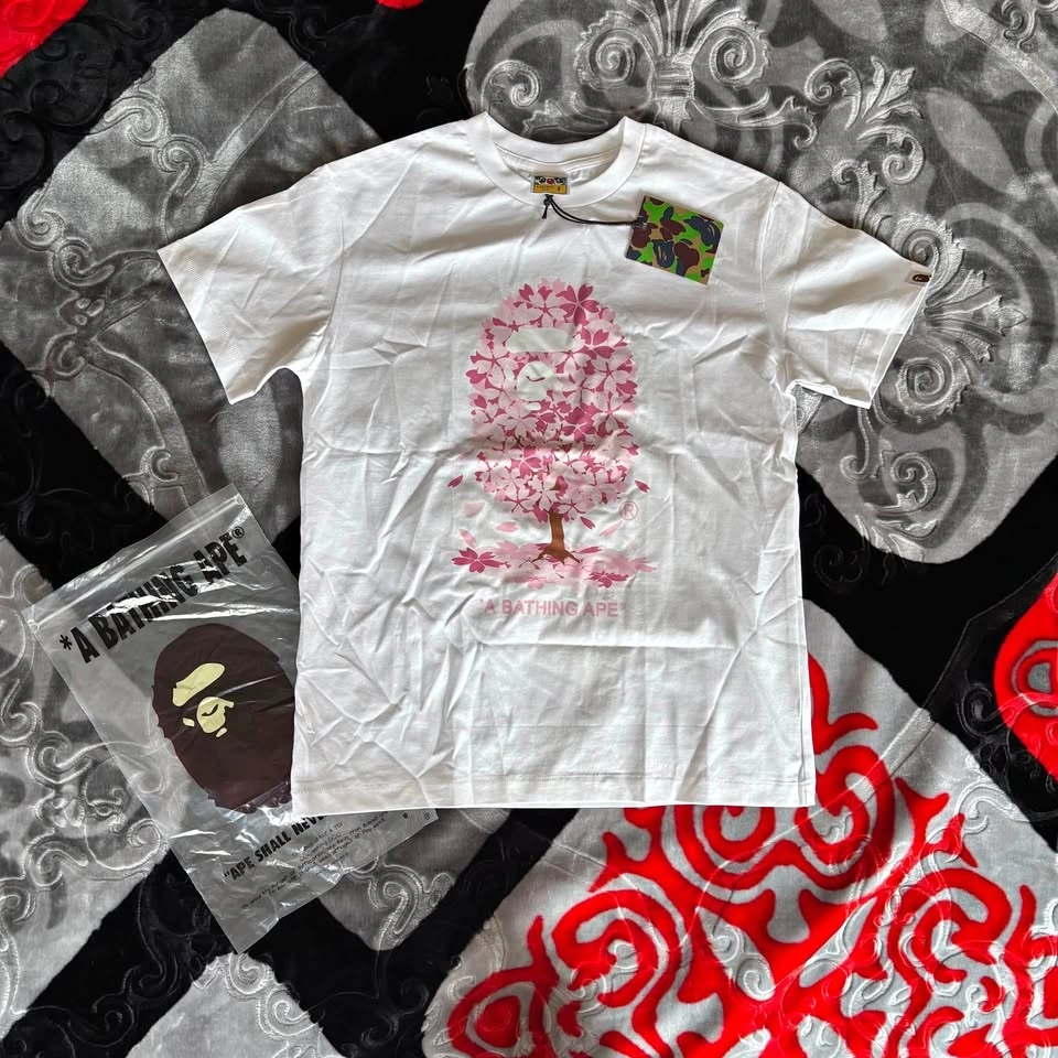 Pink Sakura Tree Bape Tee - Size S