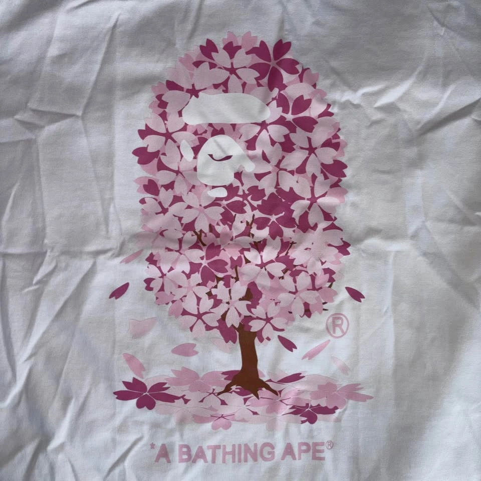 Pink Sakura Tree Bape Tee - Size S - photo 4
