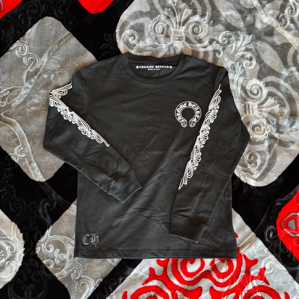 Black Chrome Hearts Longsleeve - Size S - photo 2
