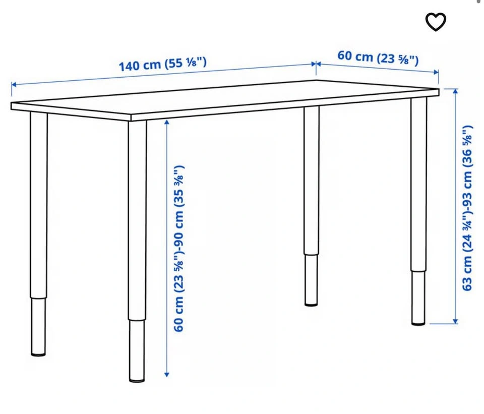 White desk 140cm - photo 2