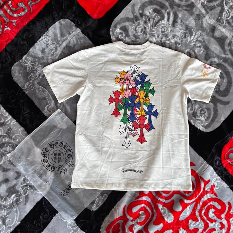 White Chrome hearts Cross T shirt - Size M