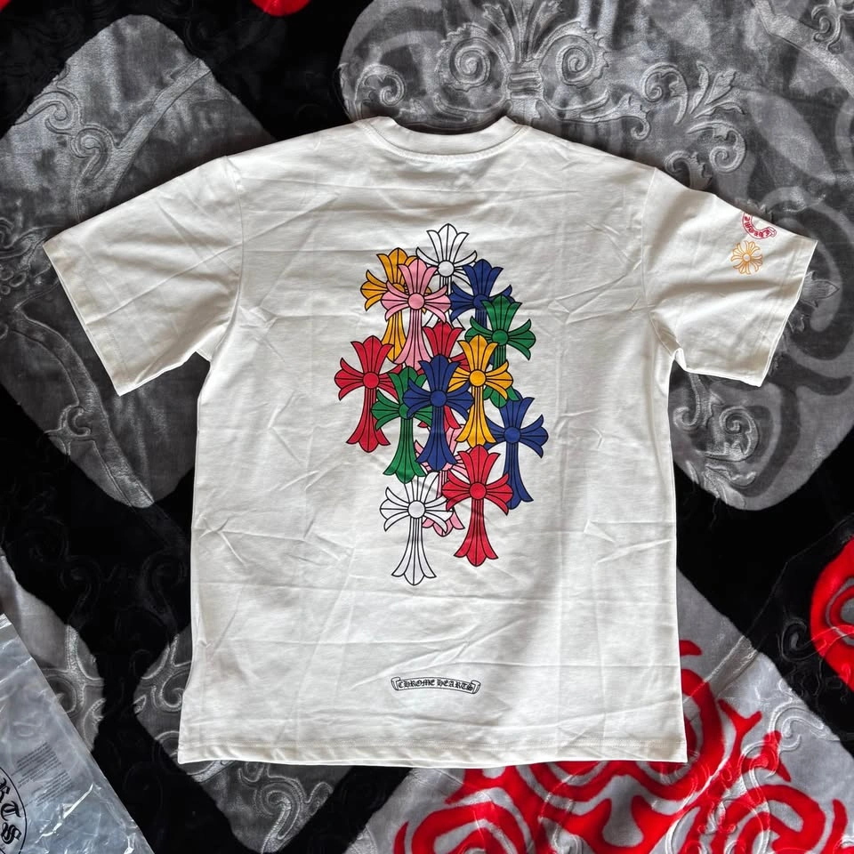 White Chrome hearts Cross T shirt - Size M - photo 3